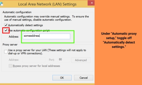 Disable network proxy using Settings app 1