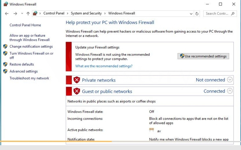 Find Microsoft Defender Firewall.
