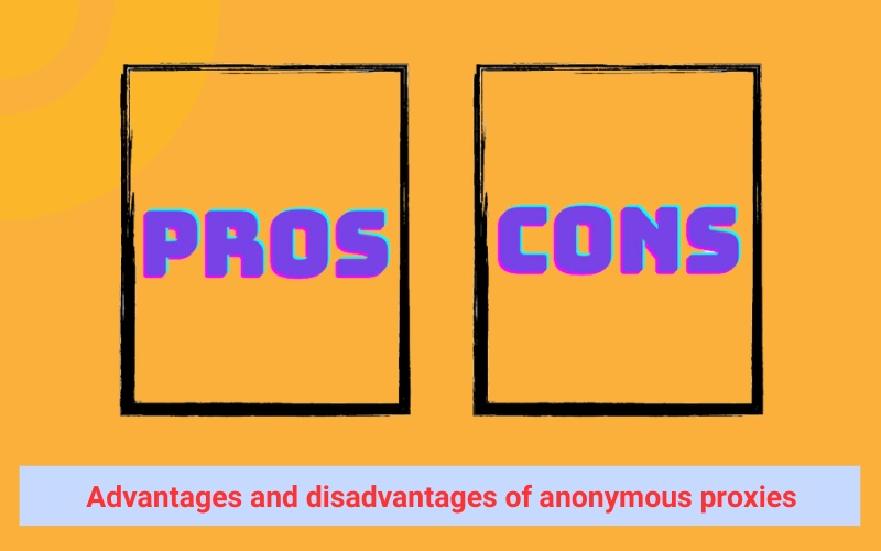 Advantages and disadvantages of anonymous proxies