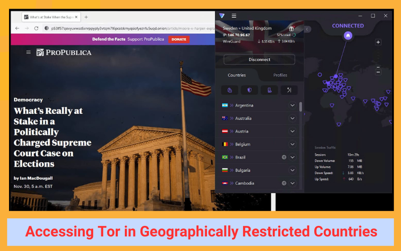 Accessing Tor in Geographically Restricted Countries
