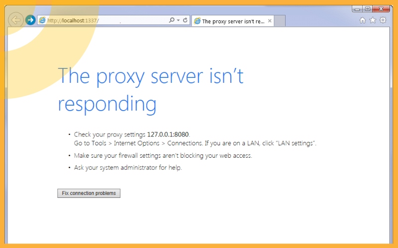 Proxy Server Isn’t Responding