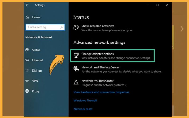 Windows Advanced network settings